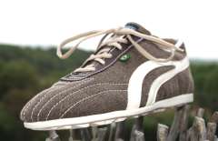 tenis taygra custura solado grosso algodao marom