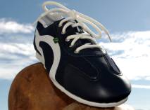 tennis TAYGRA BRASIL en coton et cuir VEGAN, semelle haute anti-d�rapante, mod�le CUSTURA bleu marine