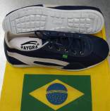 basket bleue-marine bande beige tennis taygra