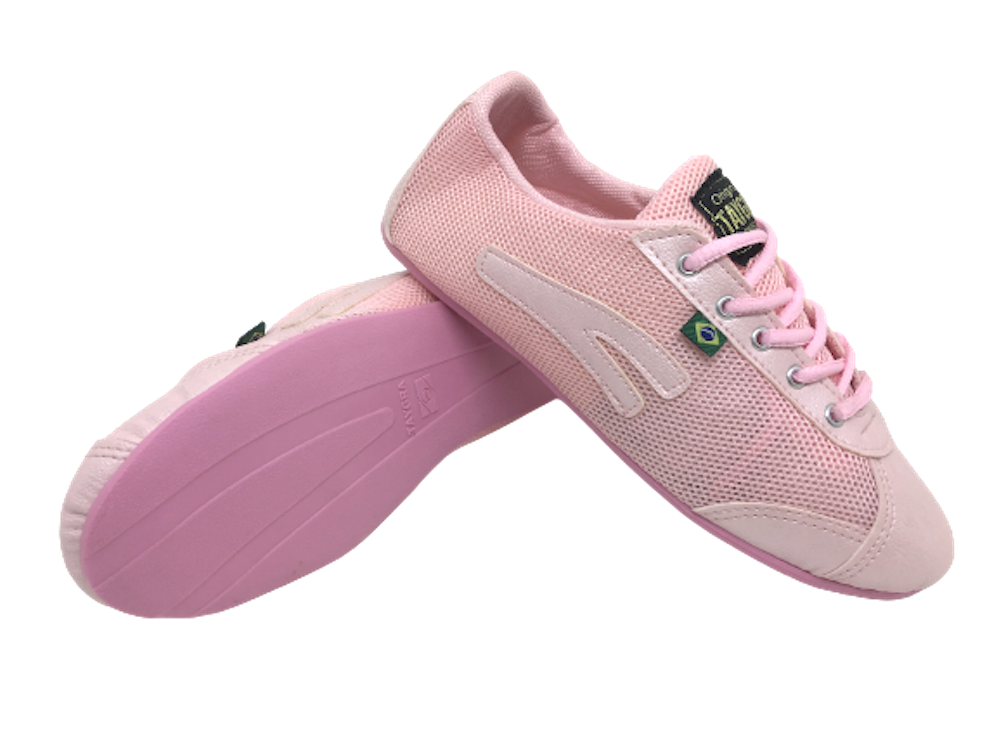 Dan�a rosa concha sapatilhas