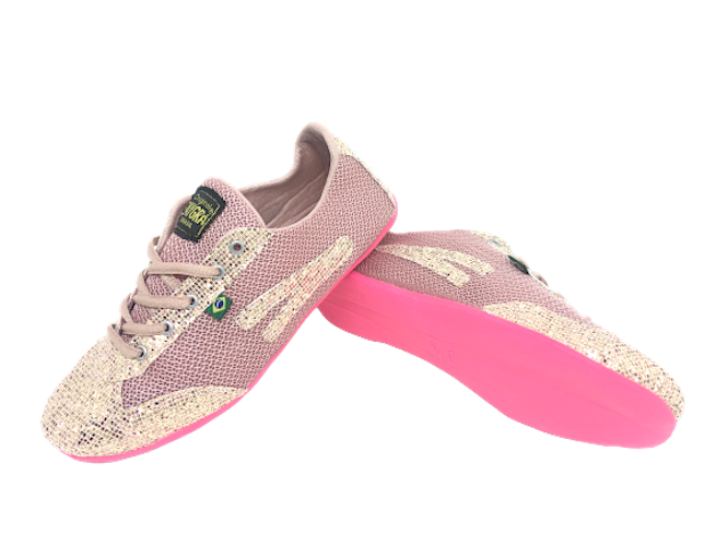 Sapatilhas Dan�a rosa glitter 